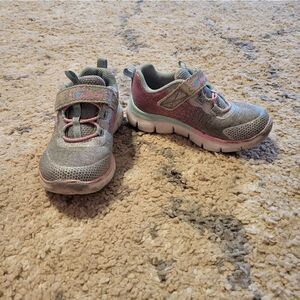 S Sport sparkling grey & pink toddler girl tennis shoes